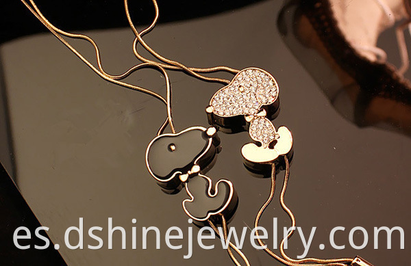 Animal Pendant Gold Long Necklace